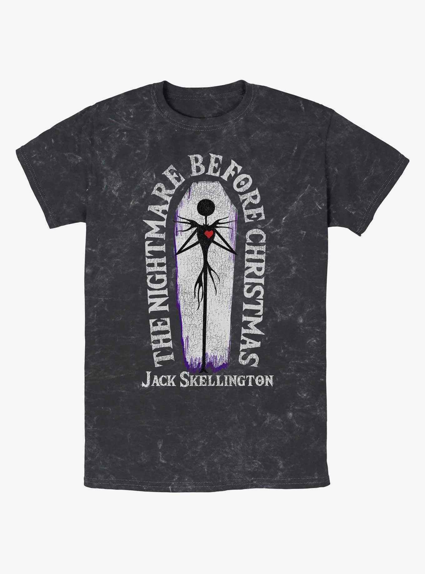 The Nightmare Before Christmas Nightmare Coffin Mineral Wash T-Shirt T-Shirt | Bold Graphic Edition | Perfect For Daily Wear