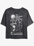 The Nightmare Before Christmas Jack Pumpkin King Girls Mineral Wash Crop T-Shirt T-Shirt | Trending Streetwear Style | Must-Have Style