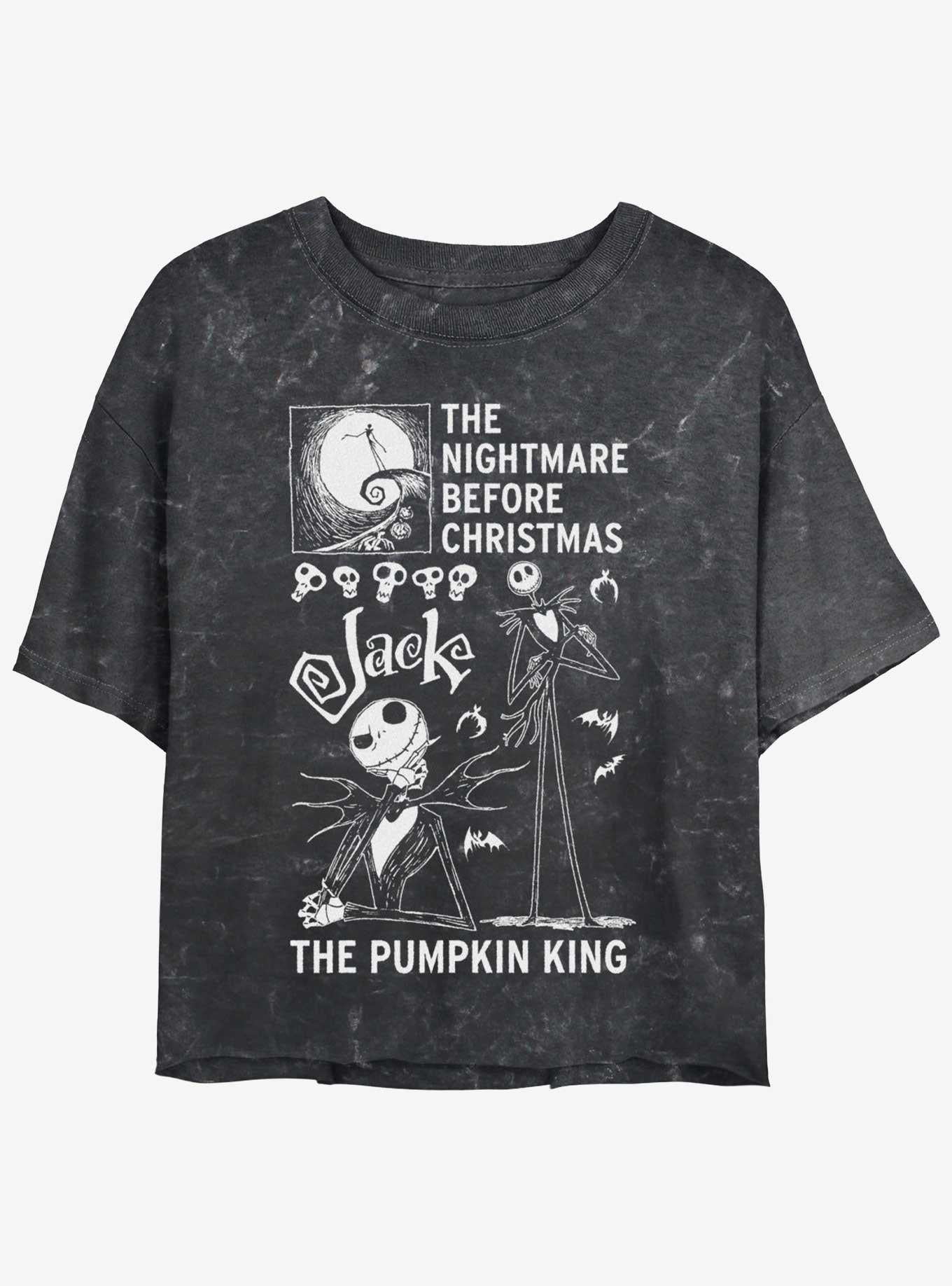 The Nightmare Before Christmas Jack Pumpkin King Girls Mineral Wash Crop T-Shirt T-Shirt | Trending Streetwear Style | Must-Have Style