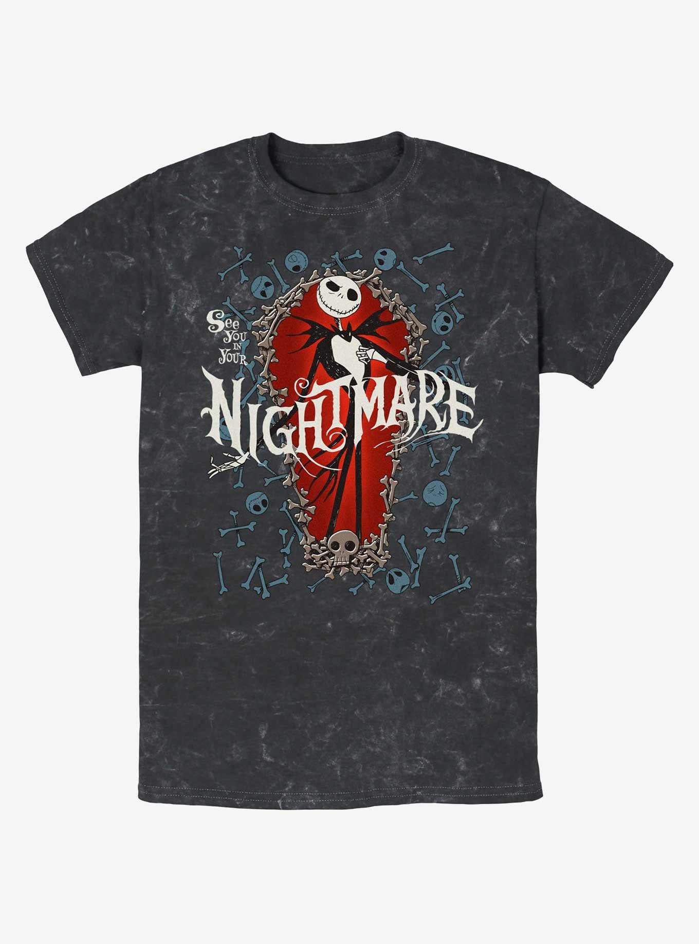 The Nightmare Before Christmas Jack Bone Coffin Mineral Wash T-Shirt T-Shirt | Best-Selling Design | Trending Now