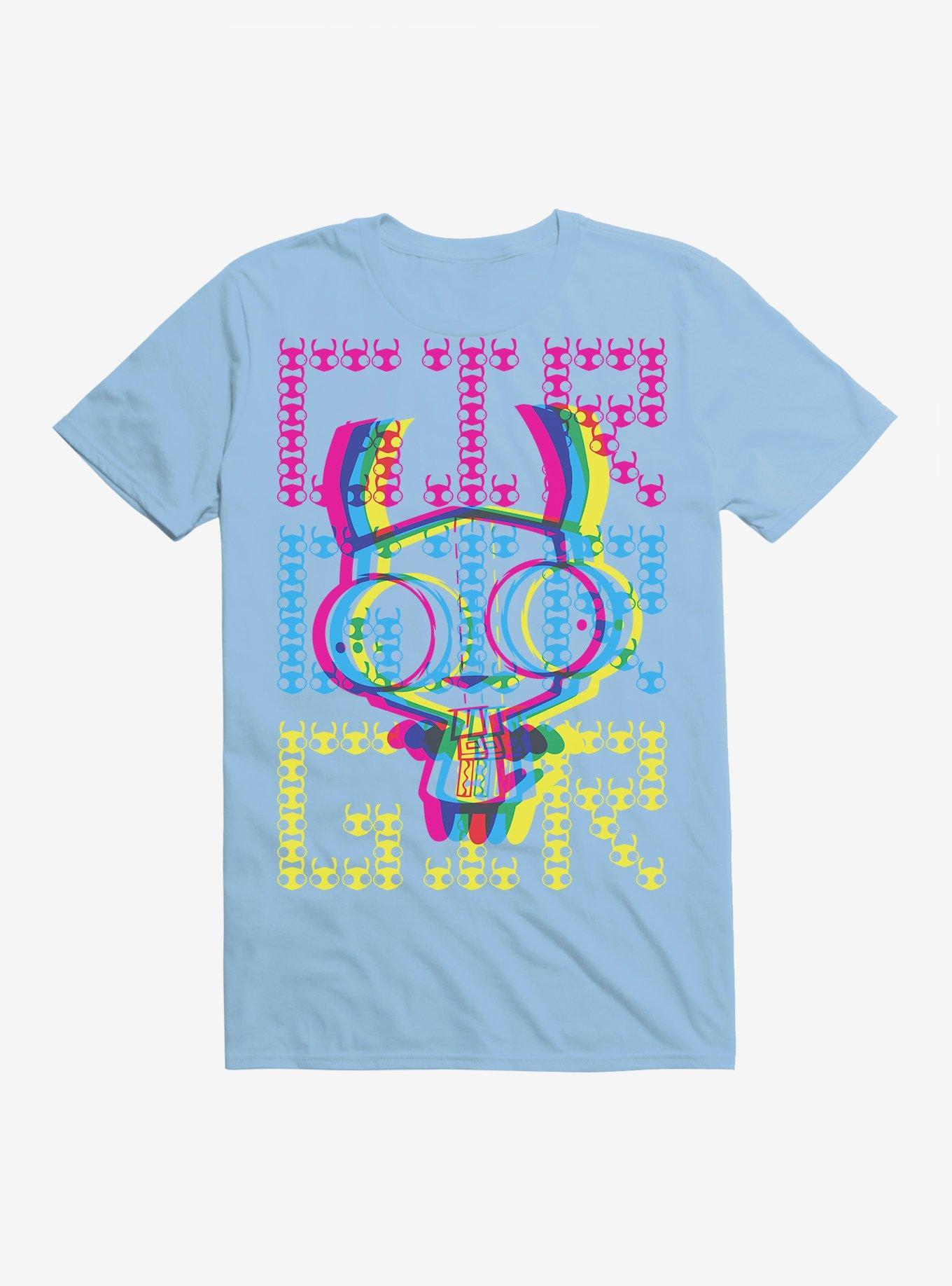 Invader Zim GIR Neon Stack T Shirt T Shirt Gym Lifestyle Fan Favorite