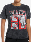 Hello Kitty Collage Mineral Wash Girls Skimmer TShirt Graphic Tee | Graphic Tee | Unisex Shirt | Best-Selling Design