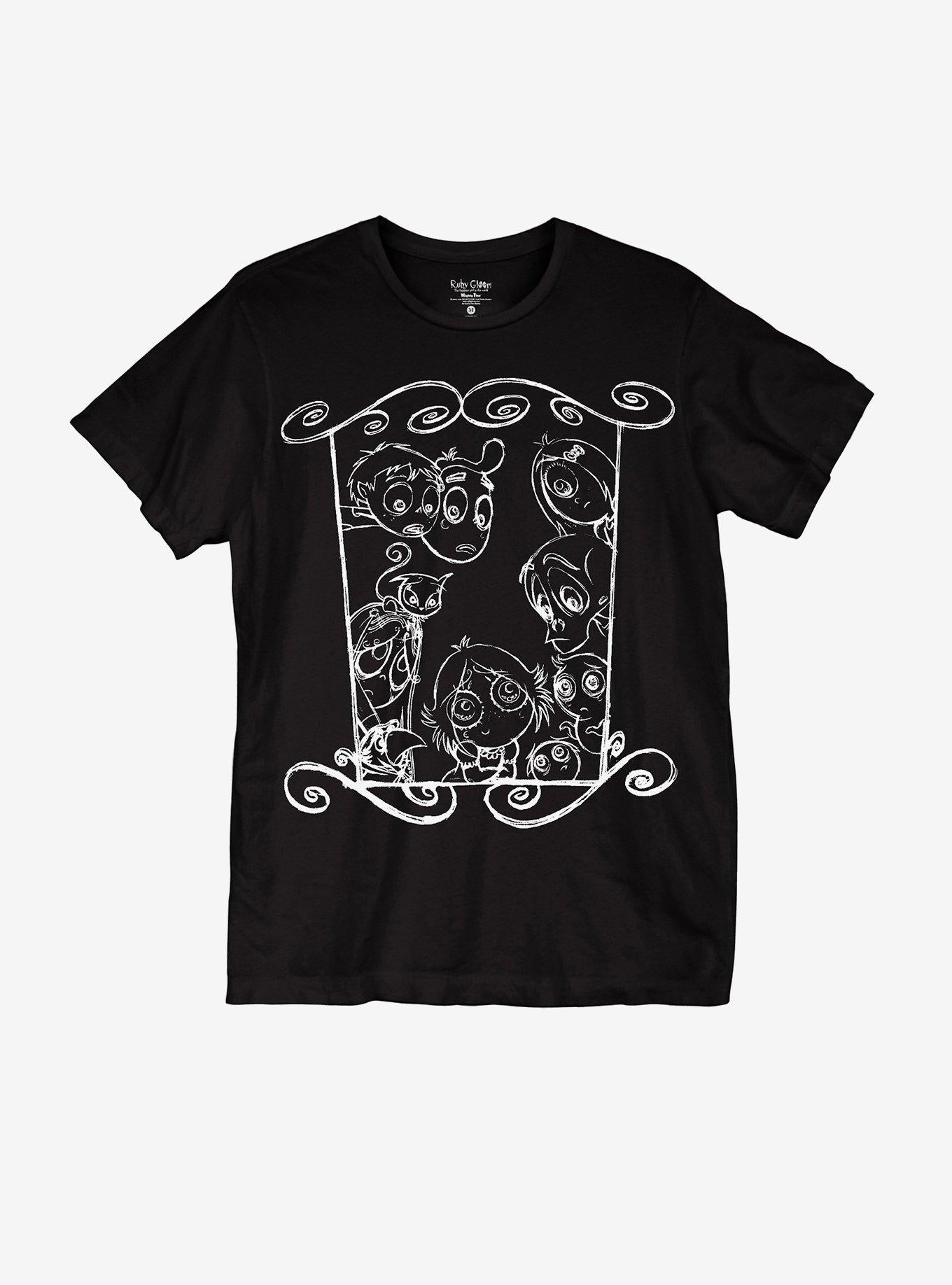 Ruby Gloom Characters Sketch Art Boyfriend Fit Girls TShirt Graphic Tee | Graphic Tee | Unisex Shirt | Comfortable Daily Wear