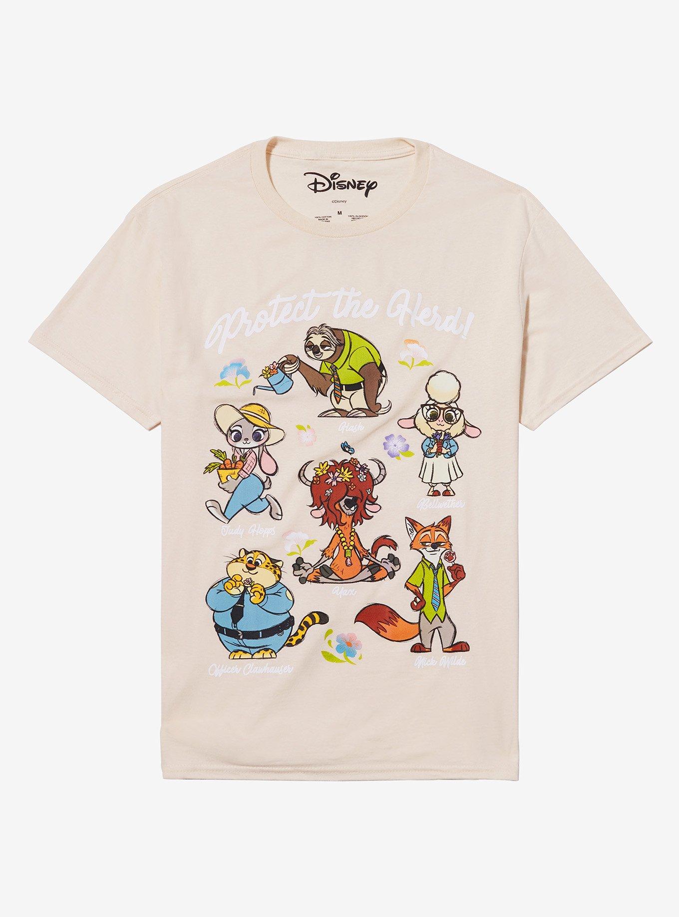 Disney Zootopia Protect The Herd Characters Relaxed Fit Girls TShirt Graphic Tee | Graphic Tee | Unisex Shirt | Top Trending Fashion