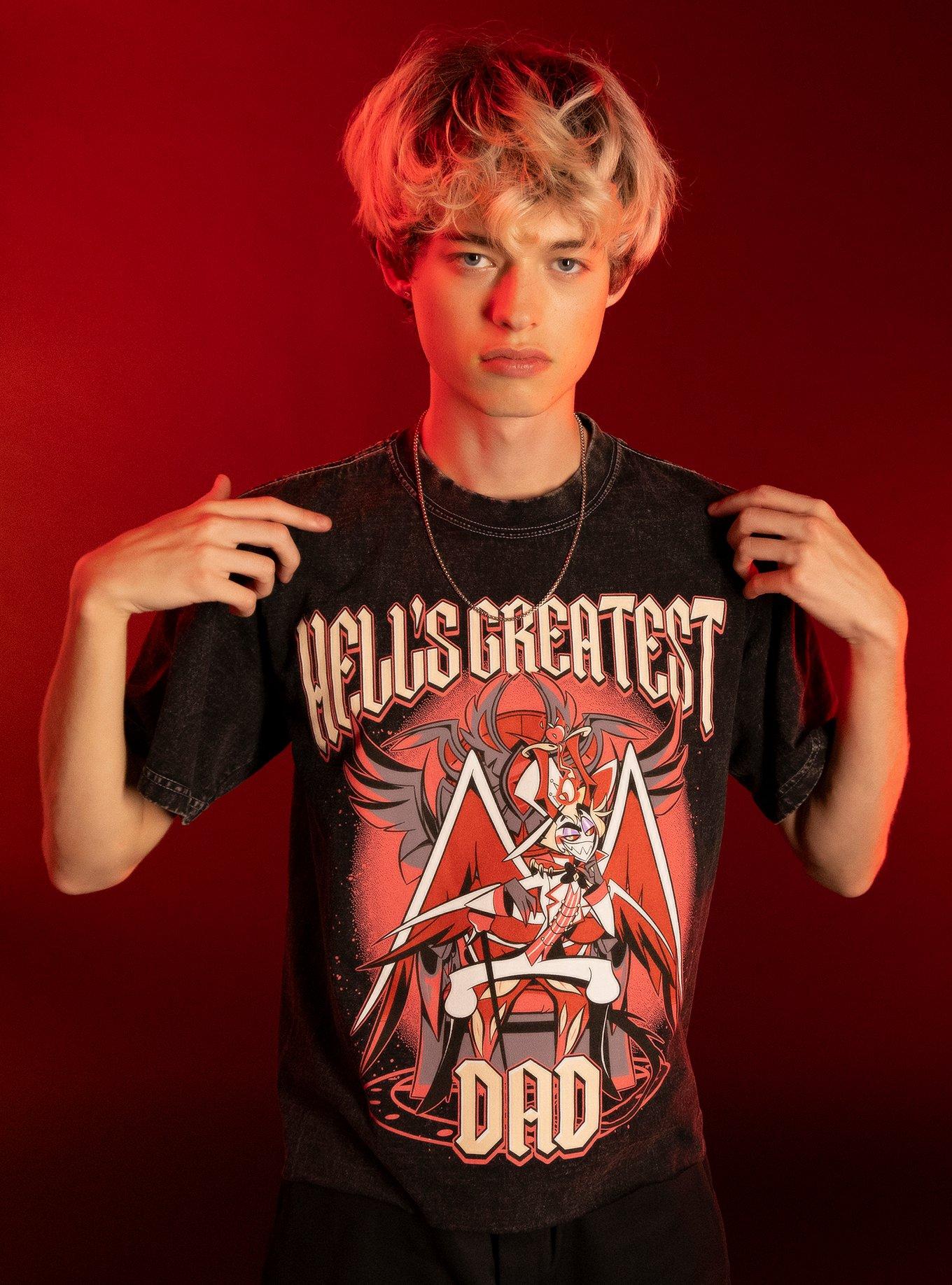 Hazbin Hotel Lucifer Hells Greatest Dad Dark Wash TShirt Graphic Tee | Graphic Tee | Unisex Shirt | Best-Selling Design