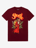 Ghost Papa Noel Glitter Relaxed Fit Girls T-Shirt T-Shirt | Fan Favorite Style | Must-Have Style