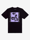 Deftones Black Lavender Flowers Relaxed Fit Girls TShirt Graphic Tee | Graphic Tee | Unisex Shirt | Best-Selling Design