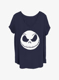 The Nightmare Before Christmas Big Face Jack Girls T-Shirt Plus Size T-Shirt | Trending Streetwear Style | Must-Have Style