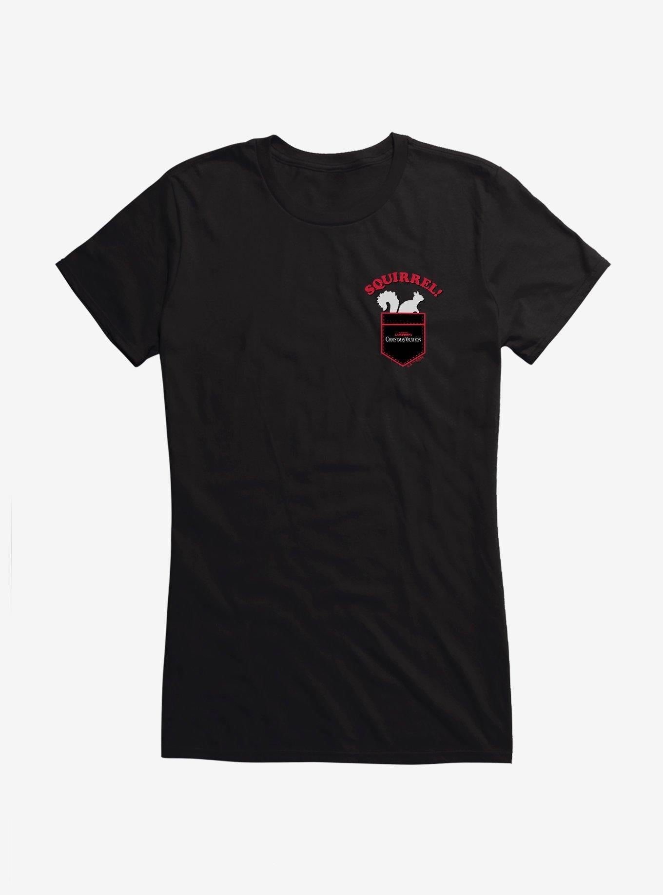 Christmas Vacation Faux Pocket Squirrel Girls T-Shirt T-Shirt | Bold Graphic Edition | High Demand Item
