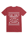 On the Naughty List Ugly Christmas Sweater T Shirt Sweater Premium Print Best Seller Look
