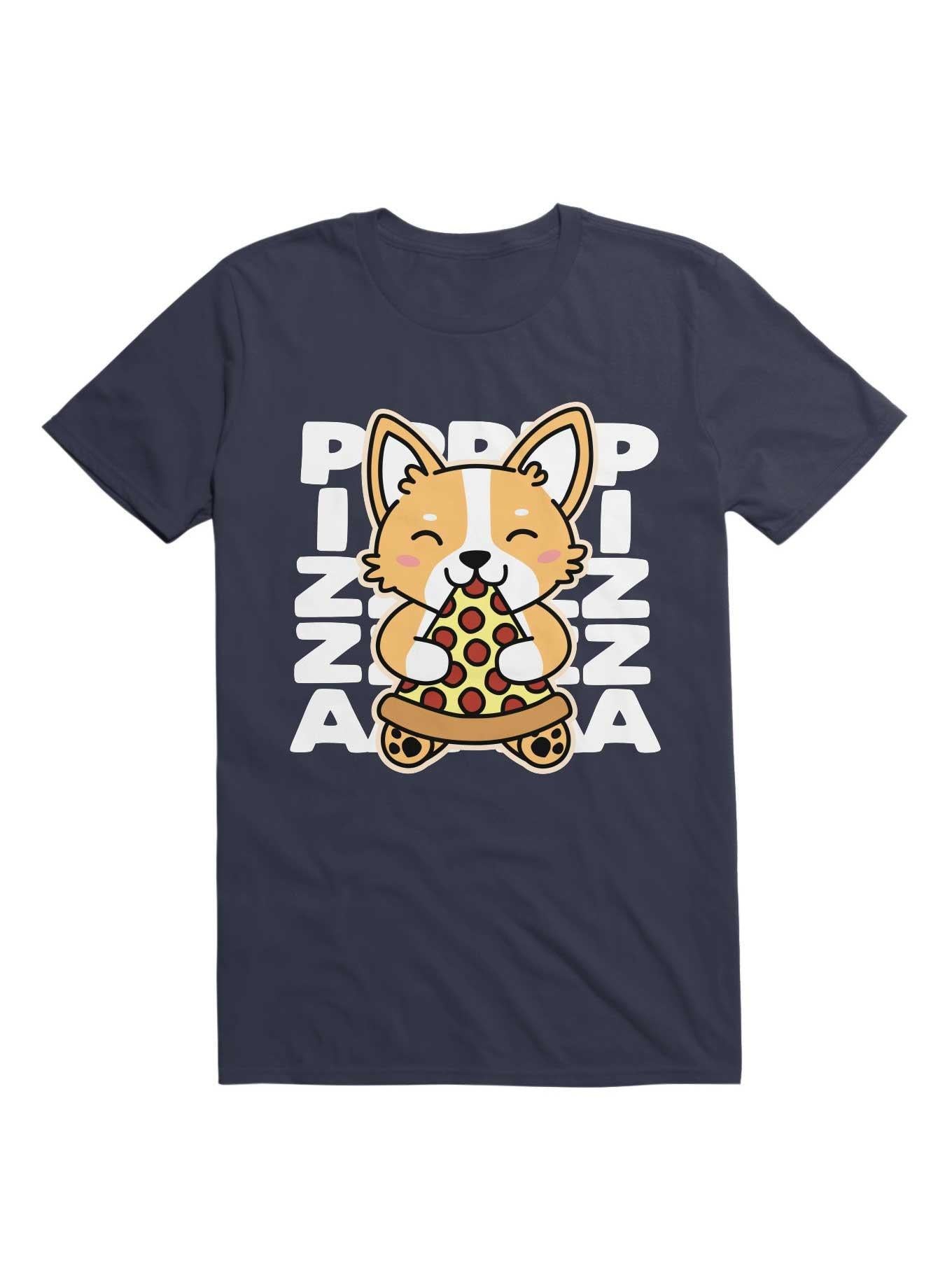 Corgi Eating Pizza Cute Dog Kawaii Food T Shirt T Shirt Trending US
