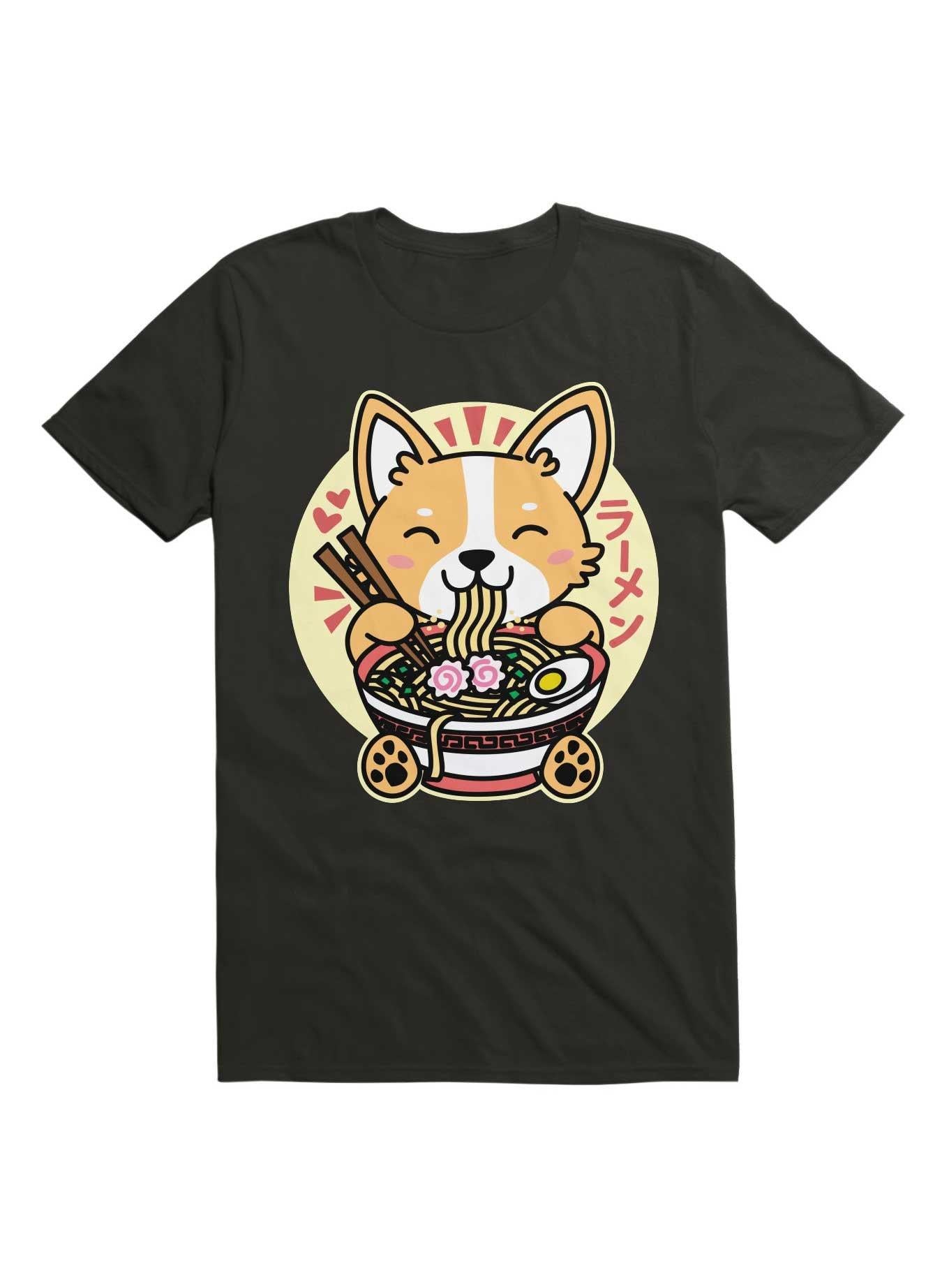 Corgi Eating Ramen T Shirt T Shirt Premium Print Hot Right Now