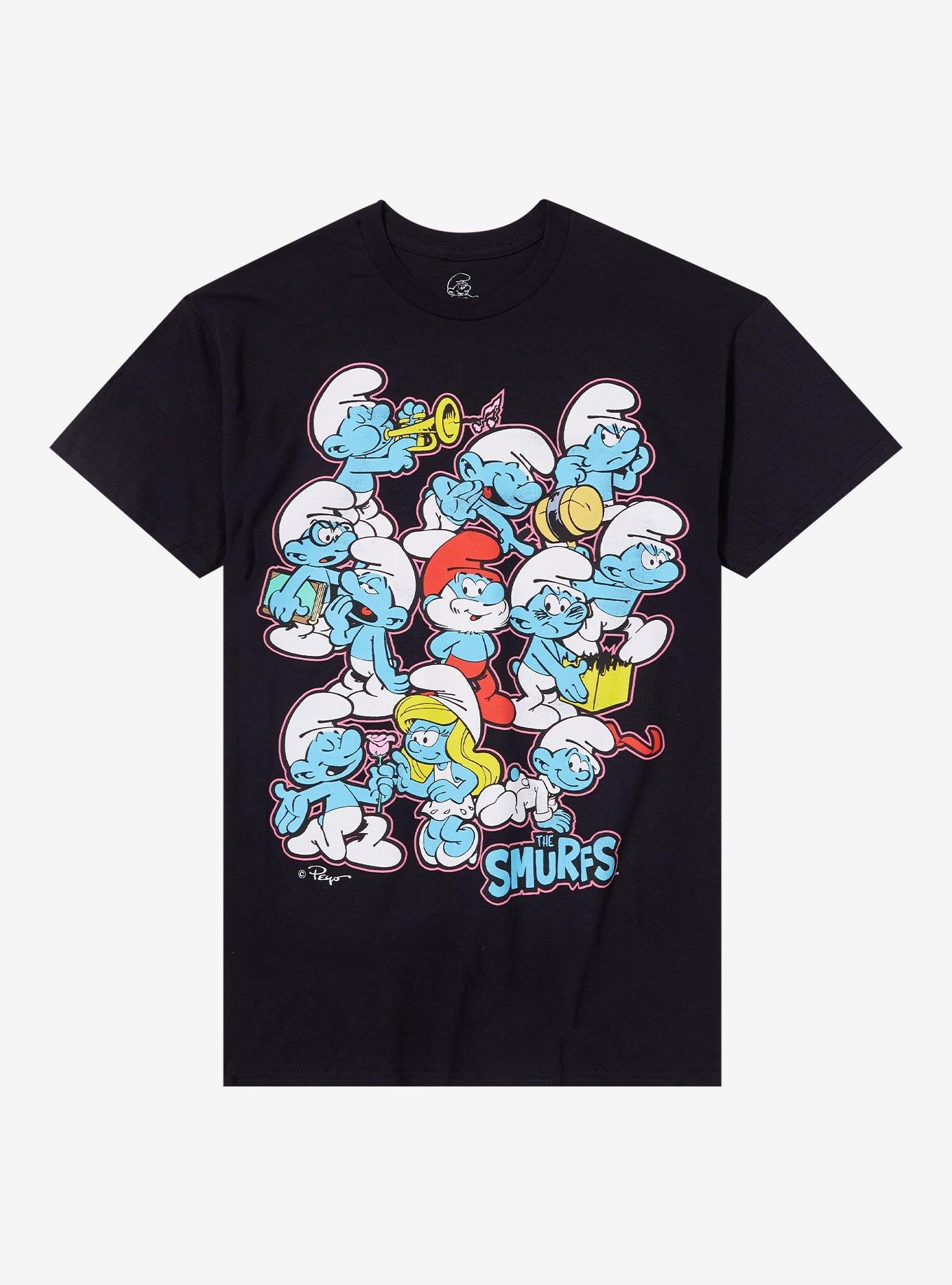The Smurfs Collage T-Shirt | Premium Unisex T-Shirt, Trending Graphic Tee