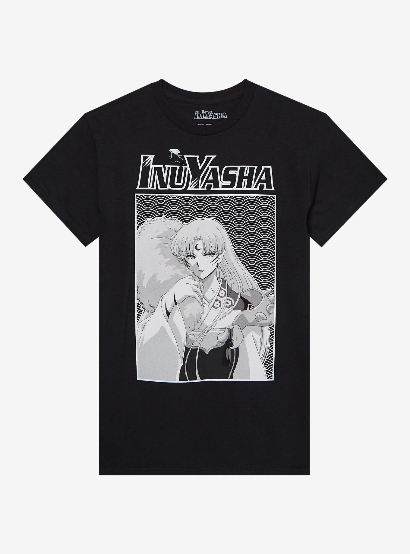 InuYasha Sesshomaru Black White Portrait Boyfriend Fit Girls TShirt Graphic Tee | Graphic Tee | Unisex Shirt | Top Trending Fashion