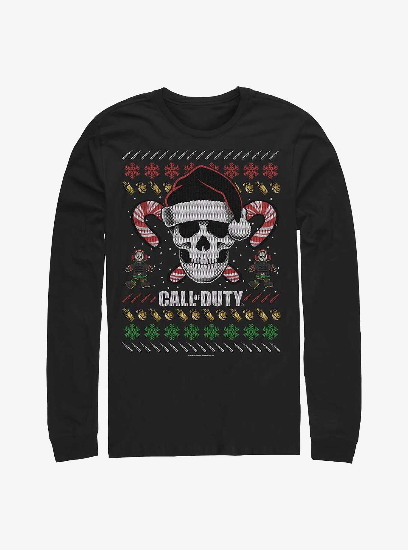 Call of Duty Ugly Christmas Skull Long-Sleeve T-Shirt T-Shirt | Trending Streetwear Style | Great Gift Idea