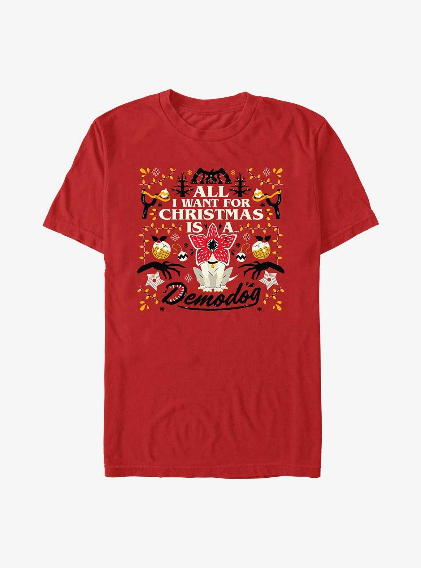 Stranger Things Christmas Demodog T-Shirt T-Shirt | Exclusive Art Design | Must-Have Style