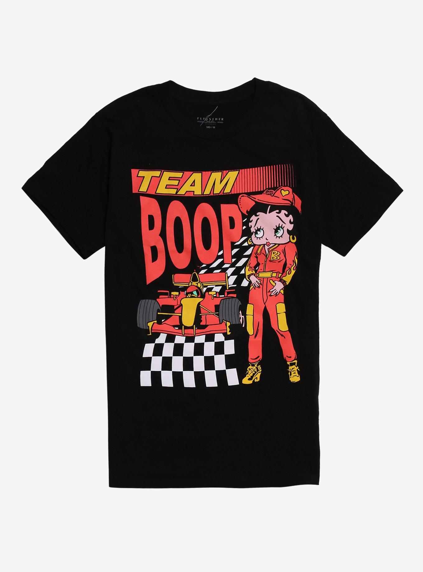 Betty Boop Racing Boyfriend Fit Girls TShirt Graphic Tee | Graphic Tee | Unisex Shirt | High-Quality Print