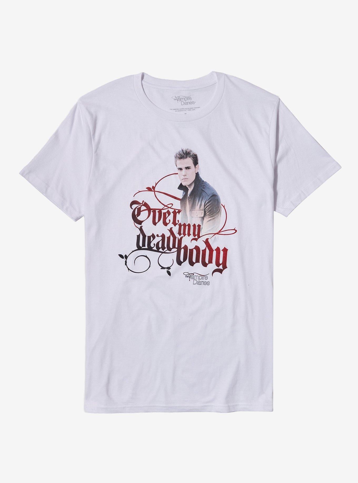 The Vampire Diaries Stefan Over My Dead Body TShirt Graphic Tee | Graphic Tee | Unisex Shirt | Premium Quality Apparel