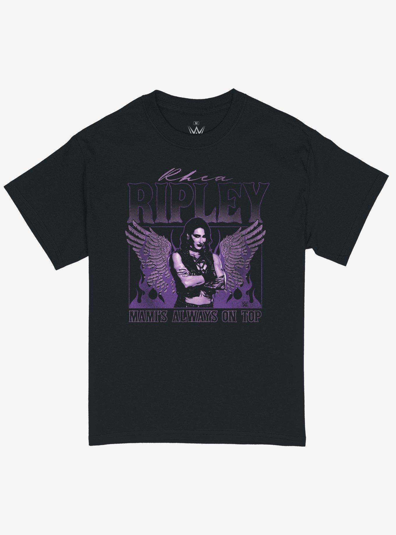 WWE Rhea Ripley Winged Portrait Relaxed Fit Girls TShirt Graphic Tee | Graphic Tee | Unisex Shirt | High-Quality Print