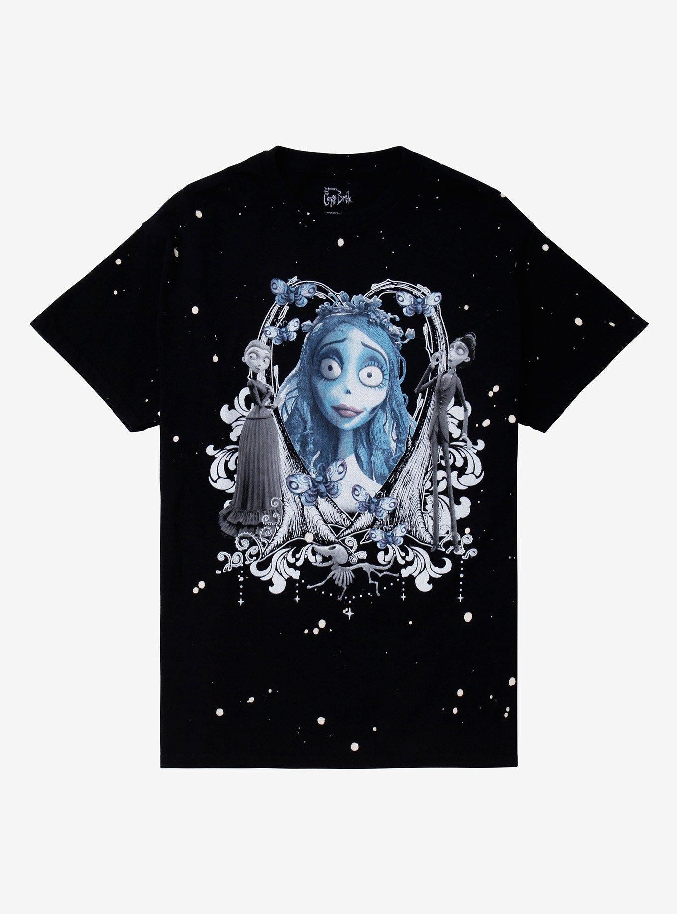 Corpse Bride Trio Bleach Splatter Boyfriend Fit Girls TShirt Graphic Tee | Graphic Tee | Unisex Shirt | Premium Quality Apparel