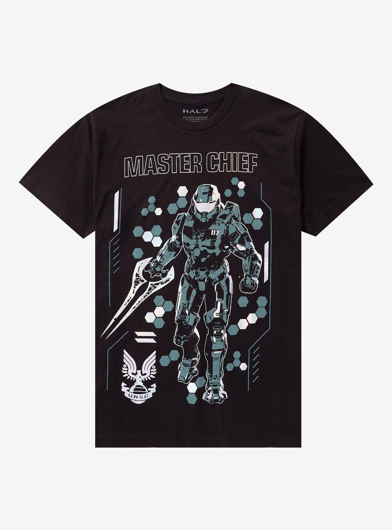 Halo Master Chief Holographic Foil Print TShirt Graphic Tee | Graphic Tee | Unisex Shirt | Top Trending Fashion