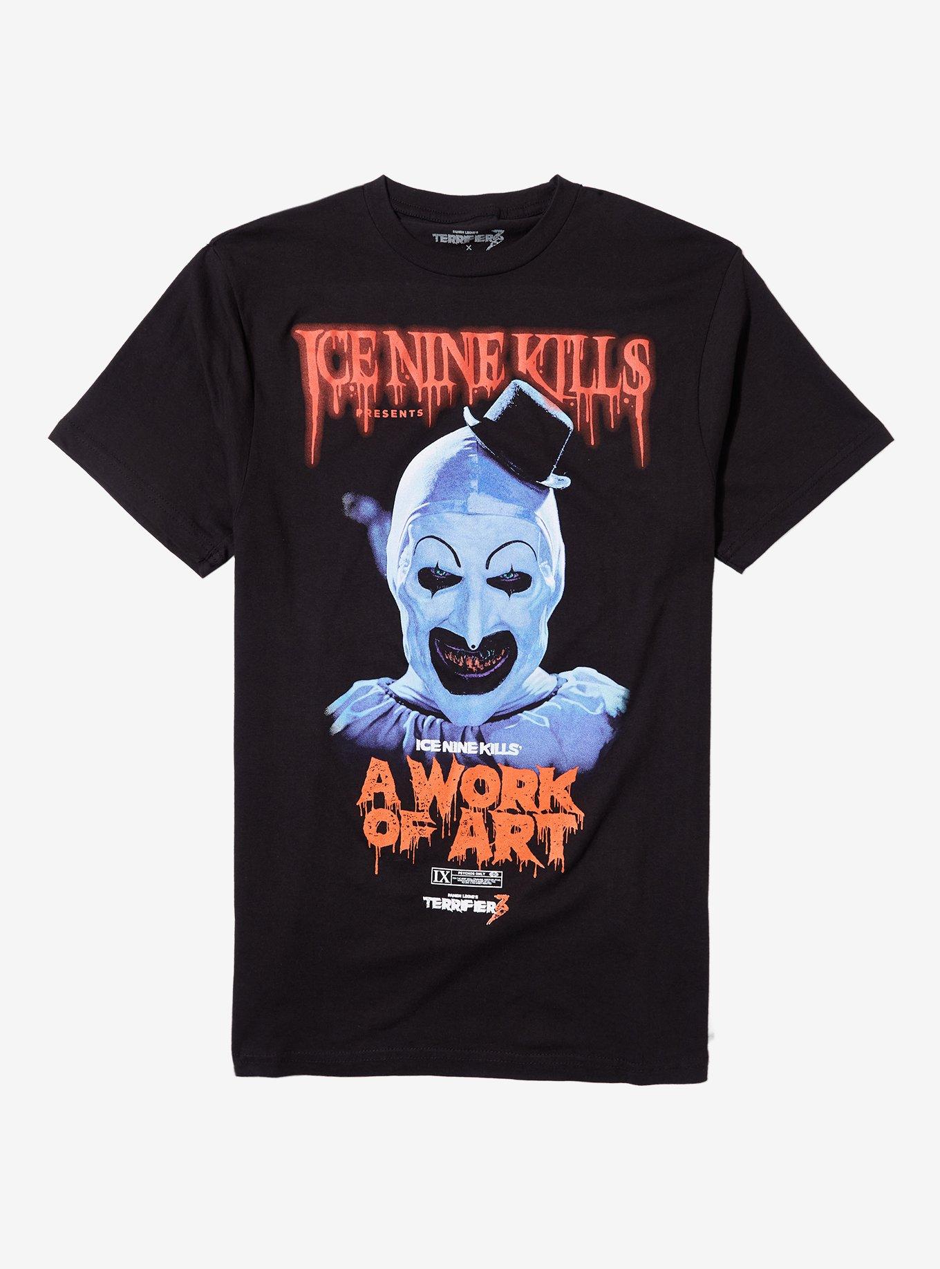 Ice Nine Kills X Terrifier A Work Of Art Face TShirt Graphic Tee | Graphic Tee | Unisex Shirt | Perfect Gift For Fans