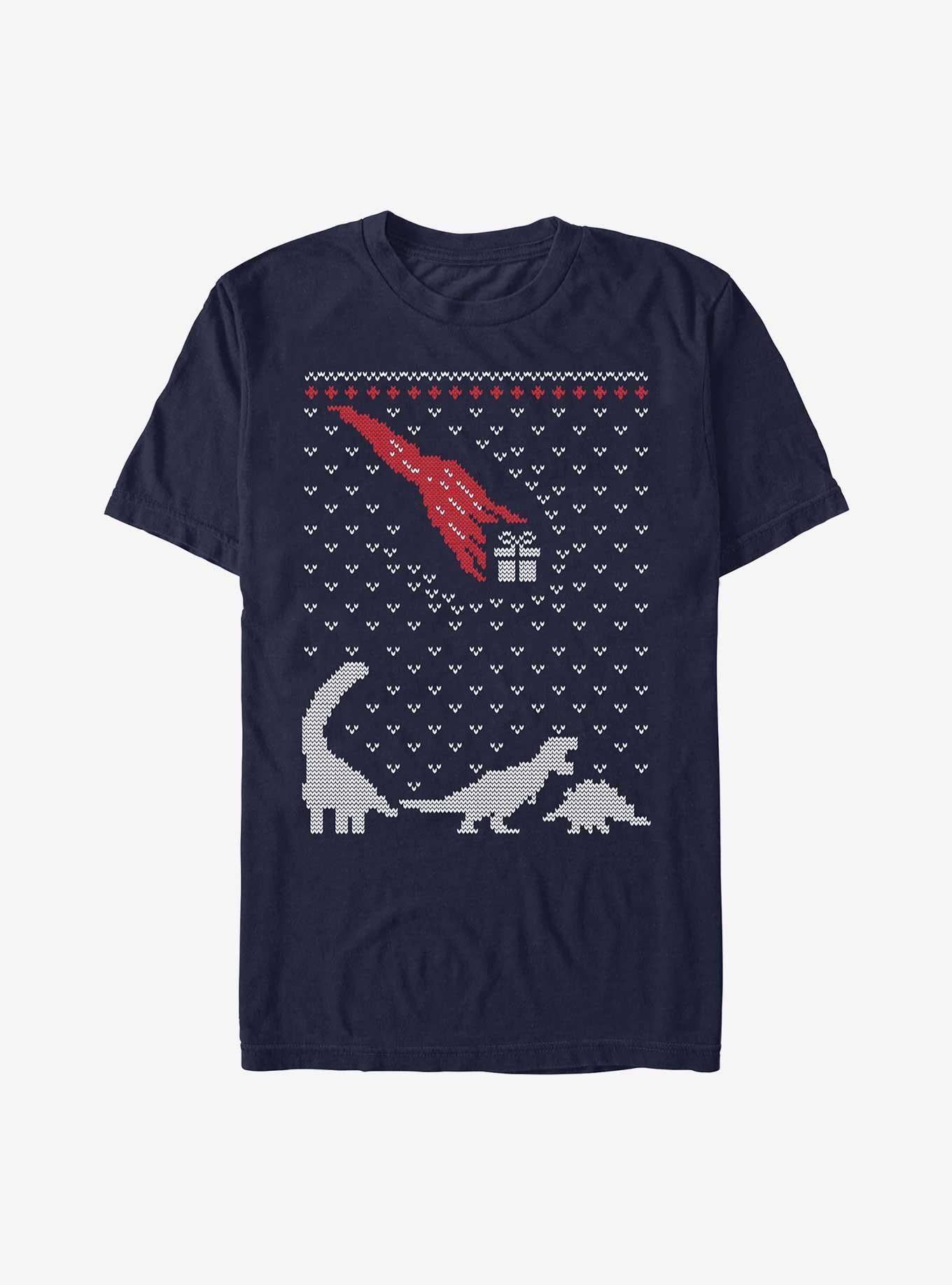 Dino Gift Meteor Ugly Christmas Sweater T-Shirt | Premium Unisex T-Shirt, Trending Graphic Tee