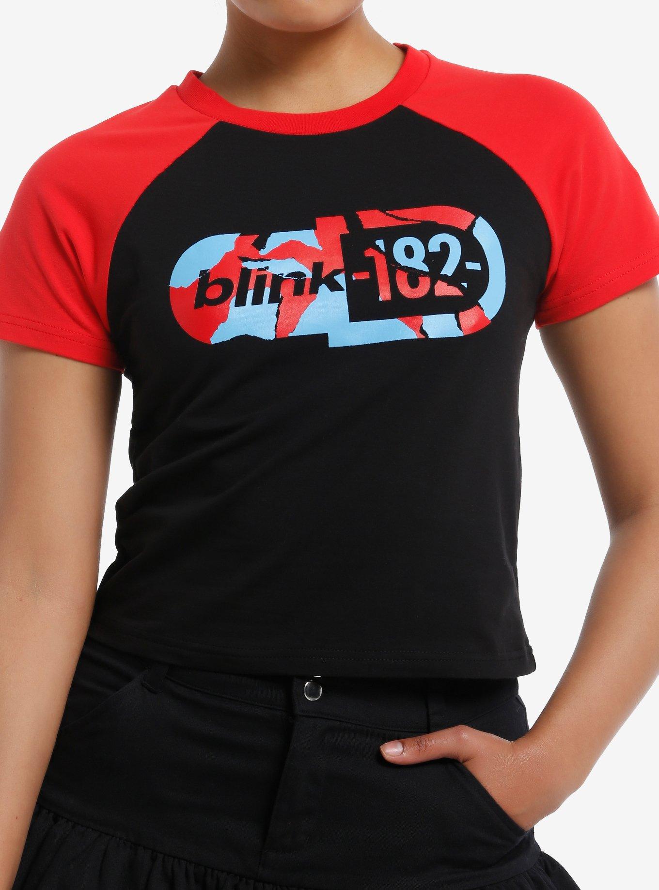 Blink182 Shattered Logo Girls Baby Raglan TShirt Graphic Tee | Graphic Tee | Unisex Shirt | Premium Quality Apparel
