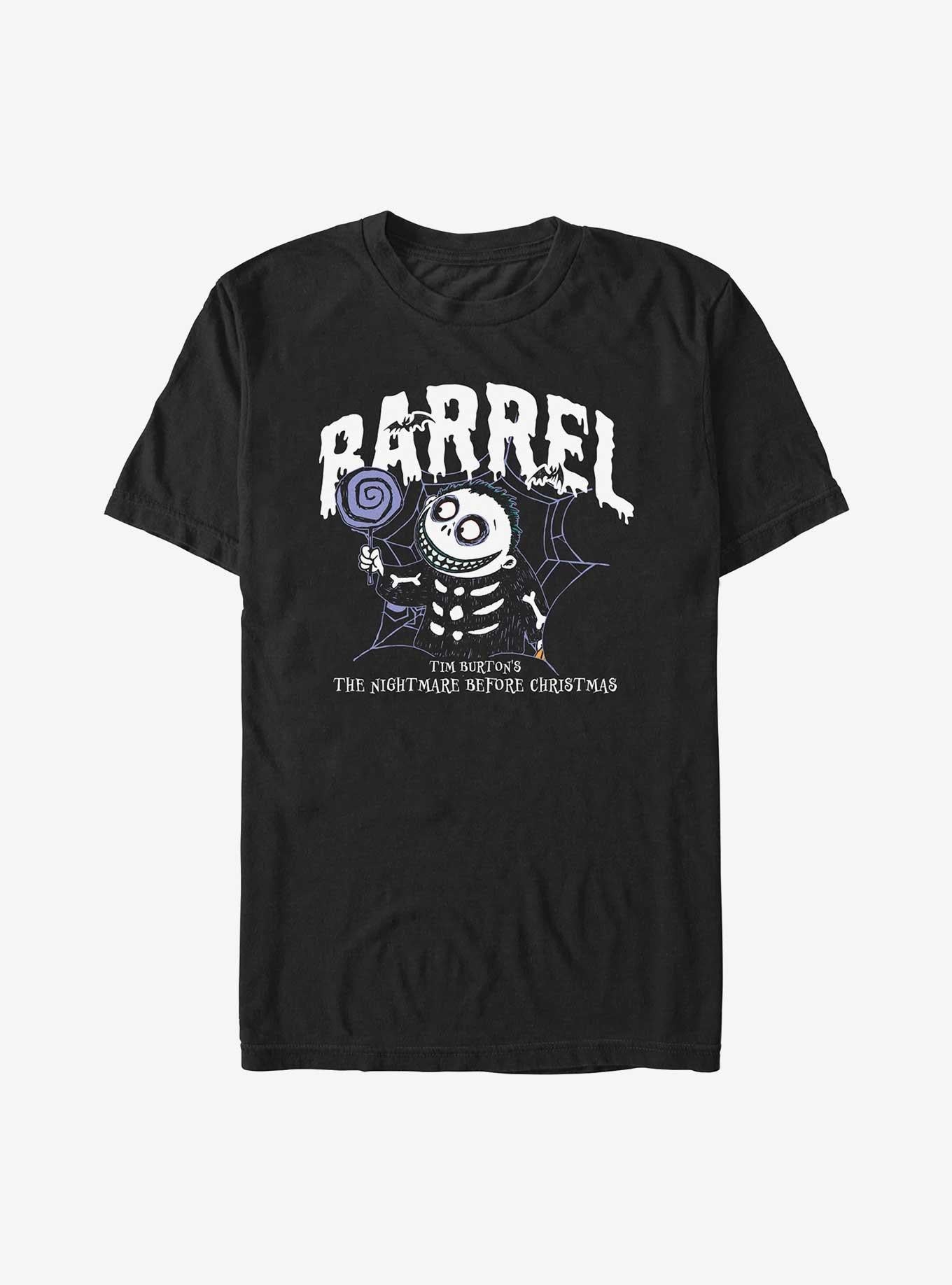 The Nightmare Before Christmas Collegiate Barrel T-Shirt T-Shirt | Vintage Graphic Vibe | Trending Now