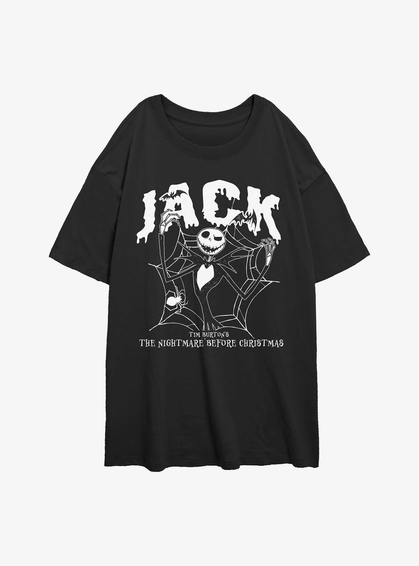 The Nightmare Before Christmas Collegiate Jack Girls Oversized T-Shirt T-Shirt | High-Quality Print | Great Gift Idea
