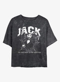 The Nightmare Before Christmas Collegiate Jack Girls Mineral Wash Crop T-Shirt T-Shirt | Best-Selling Design | High Demand Item