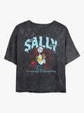 The Nightmare Before Christmas Collegiate Sally Girls Mineral Wash Crop T-Shirt T-Shirt | Exclusive Art Design | Great Gift Idea