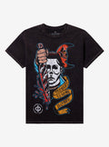 Halloween Michael Meyers Tattoo Mineral Wash T-Shirt
