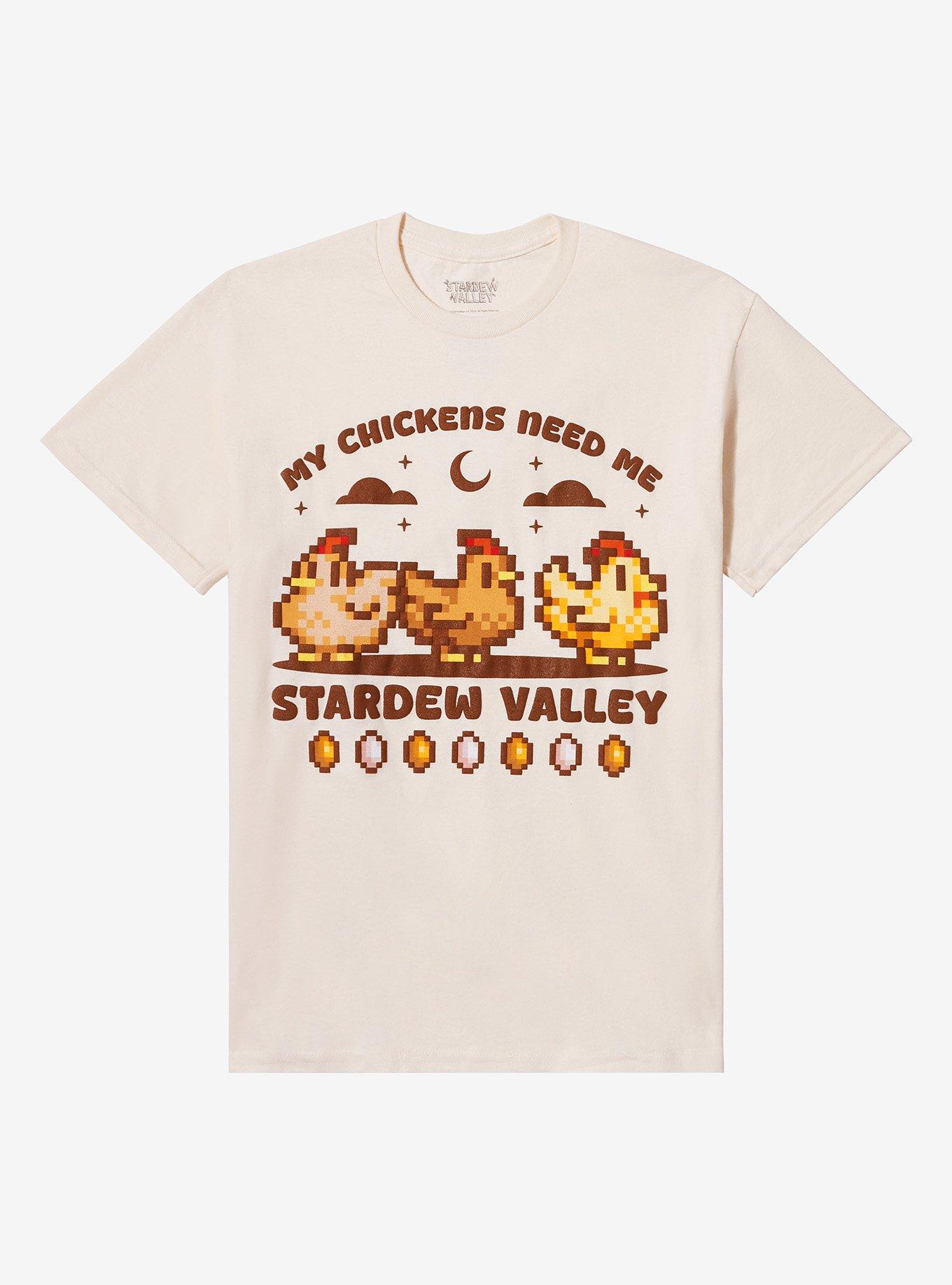 Stardew Valley Chickens Puff Print TShirt Graphic Tee | Graphic Tee | Unisex Shirt | Perfect Gift for Fans