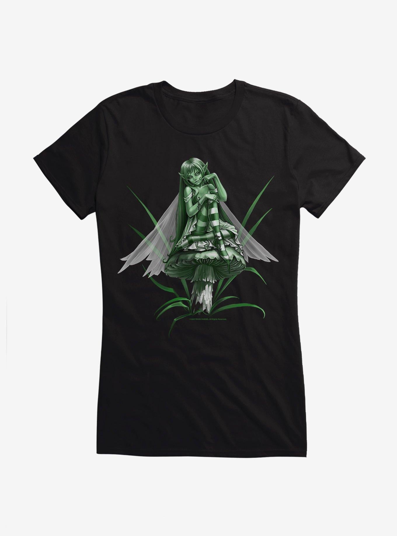 Fairies By Trick Green Mushroom Fairy Girls T Shirt T Shirt Viral TikTok Workout Ready