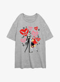 The Nightmare Before Christmas Jack Sally Creepy Hearts Girls Oversized T-Shirt T-Shirt | Top Trending Artwork | High Demand Item