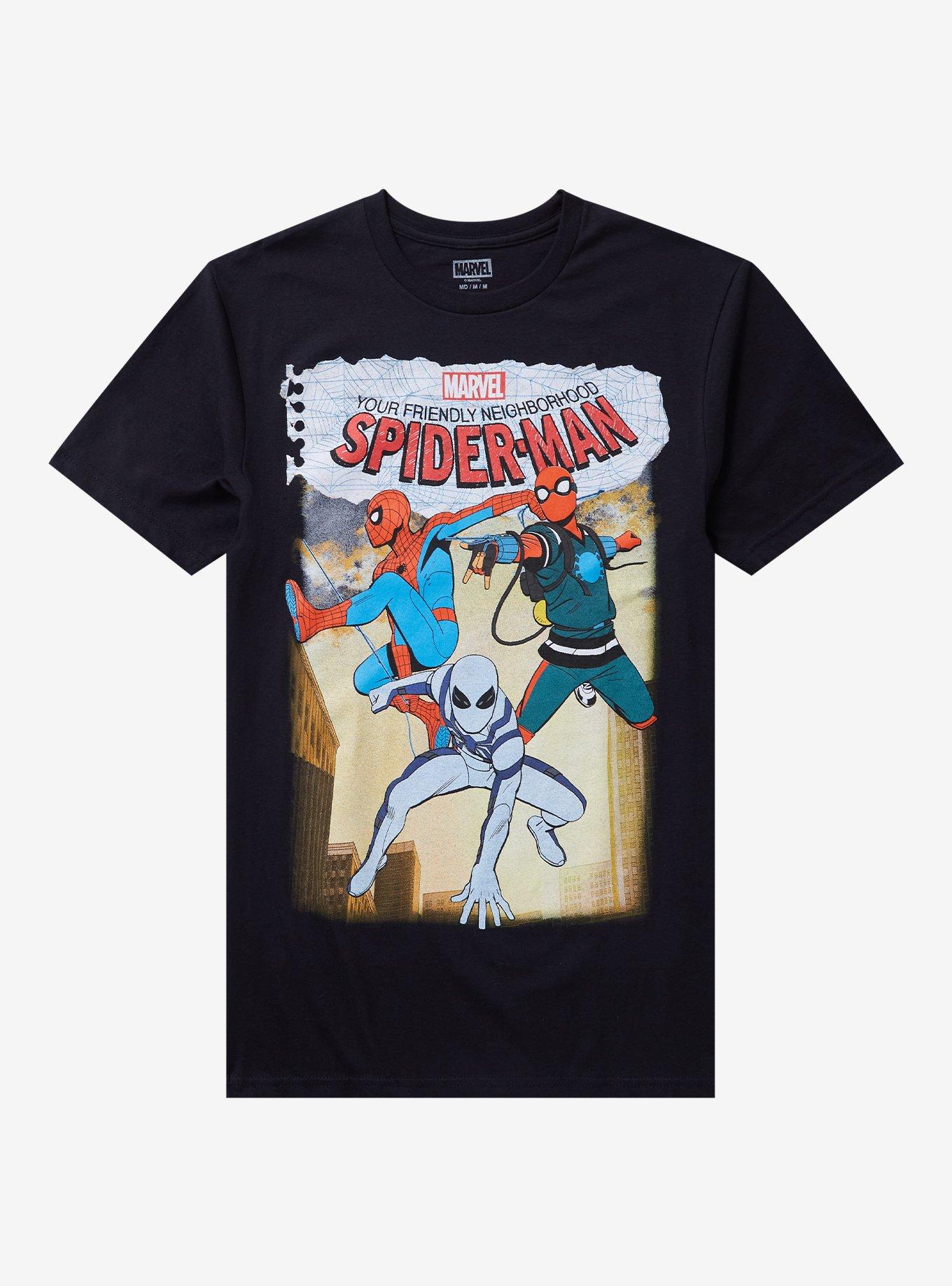 Marvel Your Friendly Neighborhood SpiderMan Trio TShirt Graphic Tee | Graphic Tee | Unisex Shirt | Comfortable Daily Wear