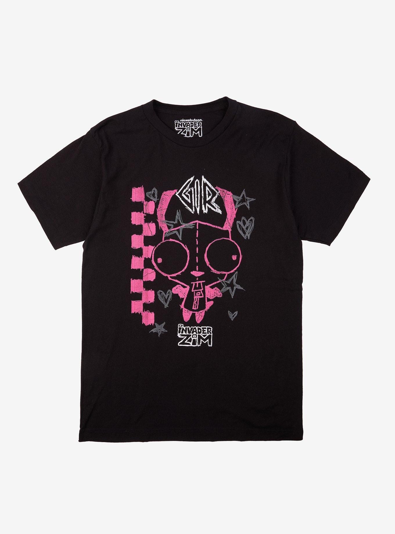 Invader Zim GIR Chalk Art Girls TShirt Graphic Tee | Graphic Tee | Unisex Shirt | Perfect Gift For Fans