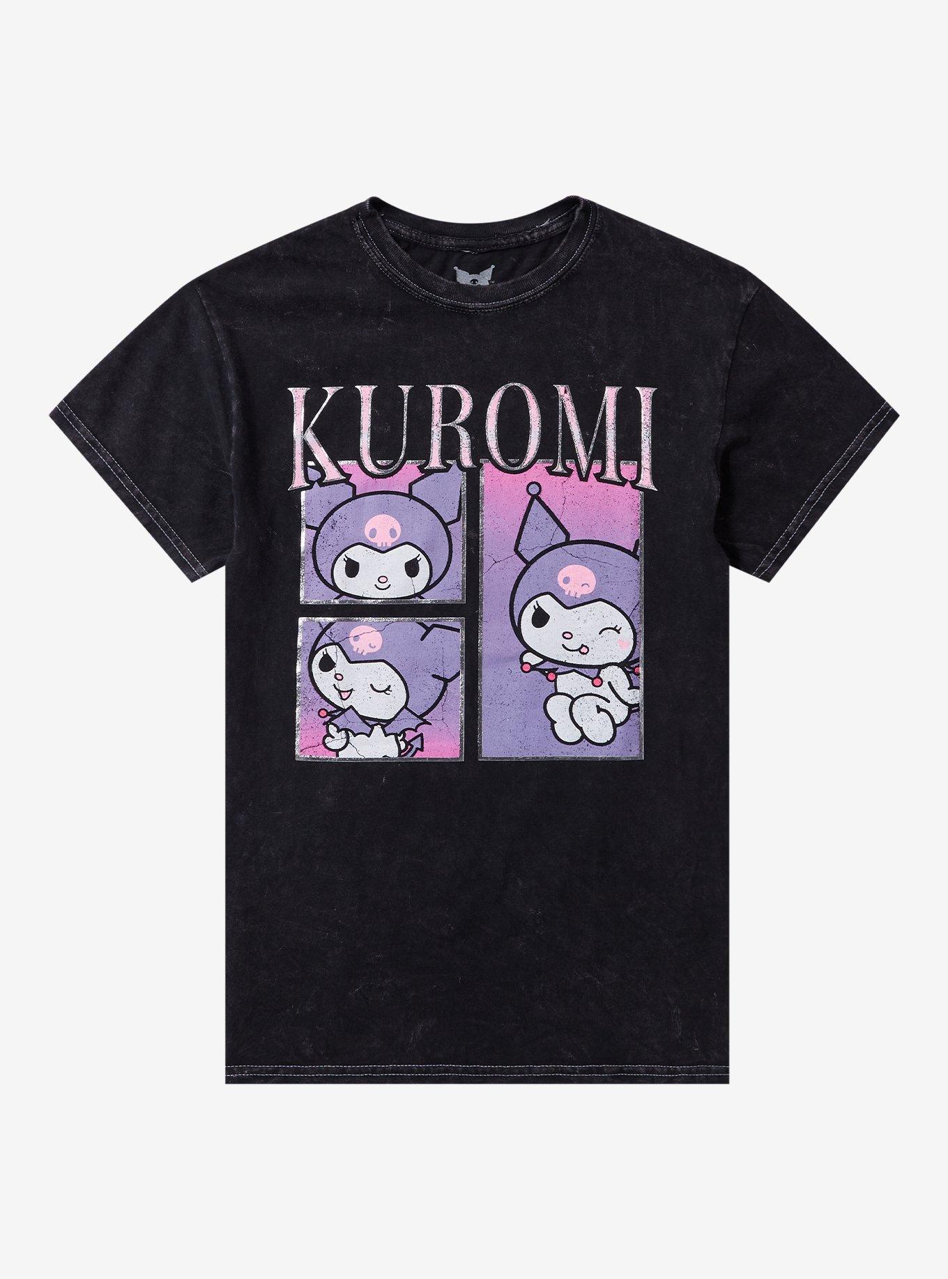 Kuromi Faded Print Foil Girls TShirt Graphic Tee | Graphic Tee | Unisex Shirt | Premium Quality Apparel
