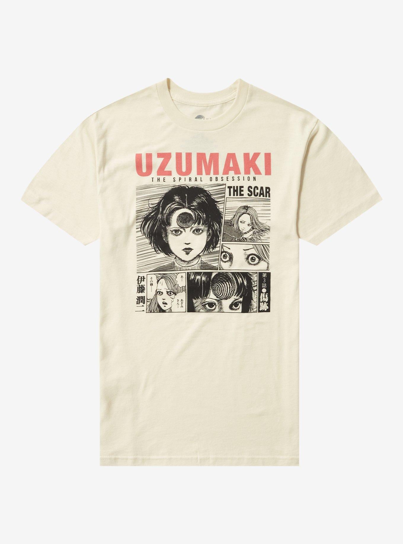 Junji Ito Uzumaki The Scar Grid Panels Girls TShirt Graphic Tee | Graphic Tee | Unisex Shirt | High-Quality Print