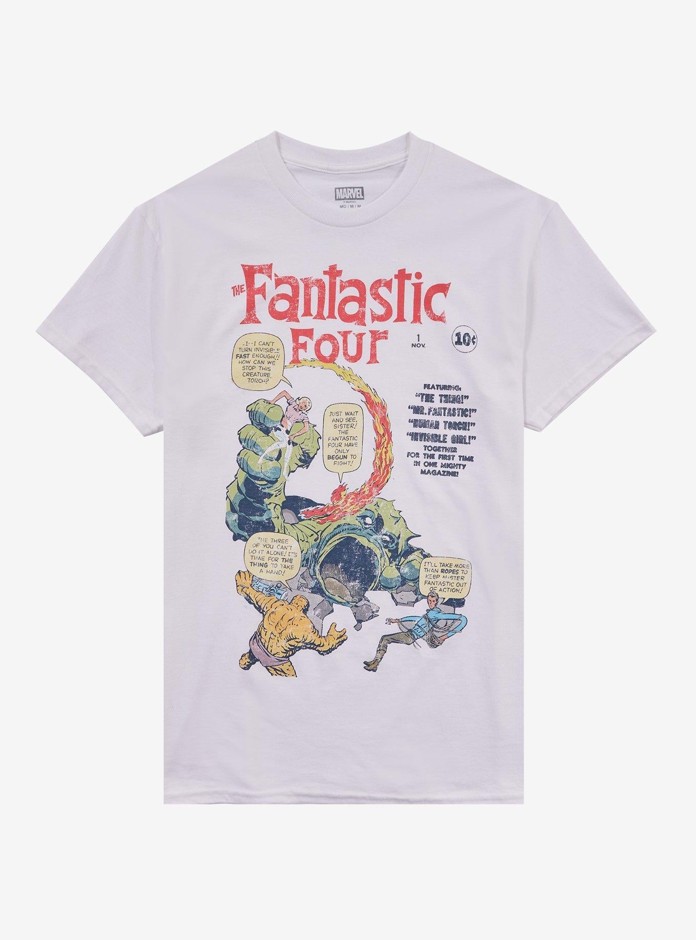 Marvel The Fantastic Four Comic Book Cover TShirt Graphic Tee | Graphic Tee | Unisex Shirt | Comfortable Daily Wear