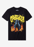 Godzilla Flames Puff Print TShirt Graphic Tee | Graphic Tee | Unisex Shirt | High-Quality Print