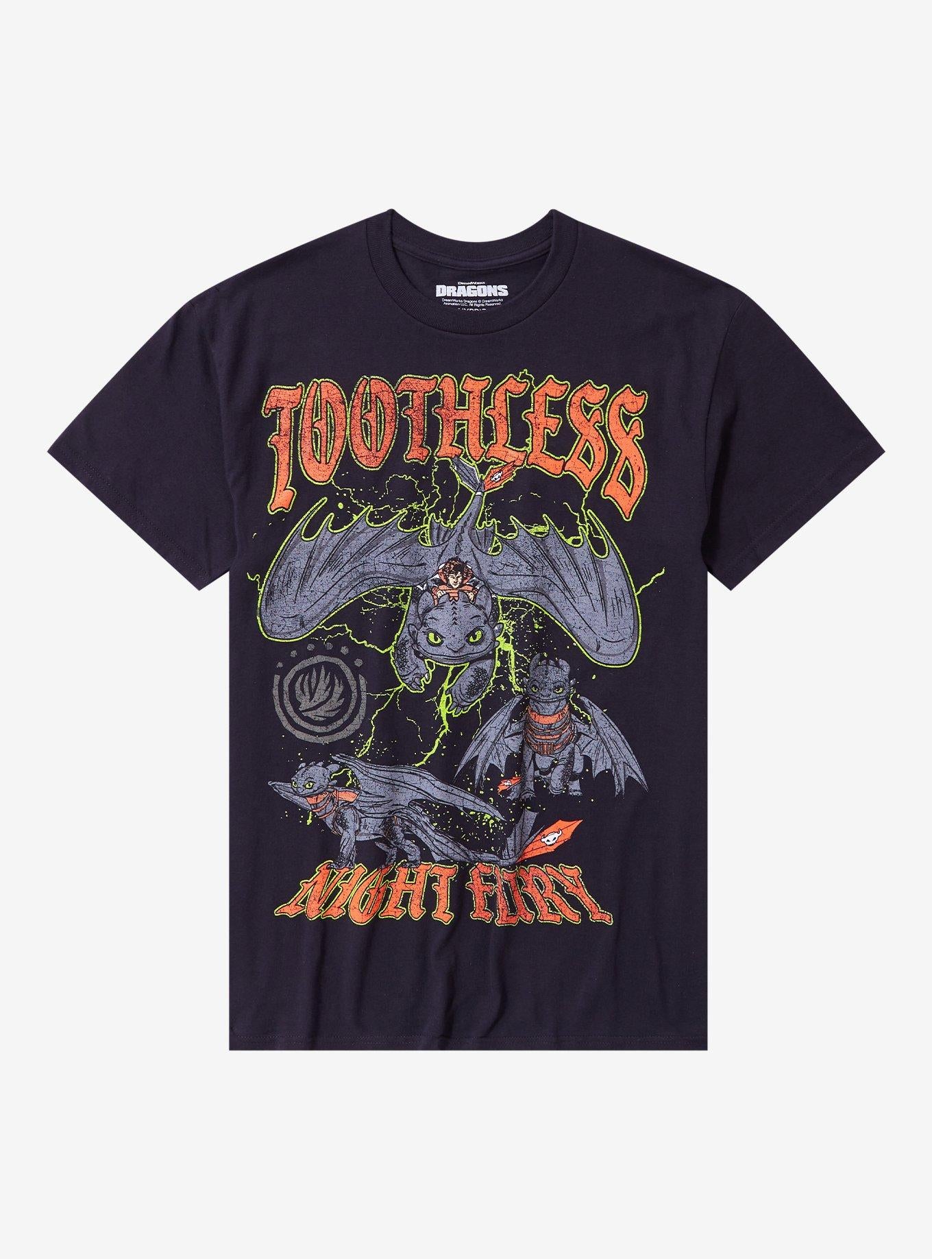 How To Train Your Dragon Night Fury Collage Vintage T-Shirt