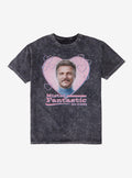 Marvel The Fantastic Four: First Steps Mister Fantastic Hearts Mineral Wash T-Shirt