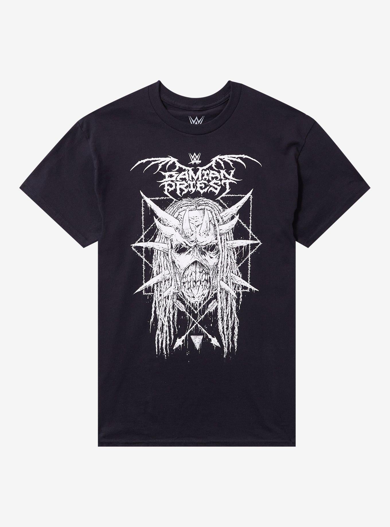 WWE Damian Priest Horned Skull T-Shirt By Riddick | Premium Unisex T-Shirt, Trending Graphic Tee