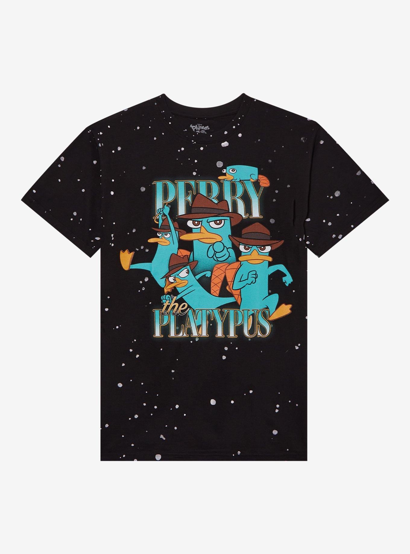 Disney Phineas And Ferb Perry Collage Splatter Dye Girls TShirt Graphic Tee | Graphic Tee | Unisex Shirt | Premium Quality Apparel