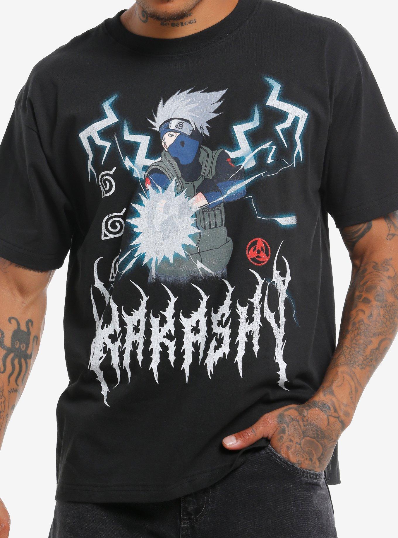 Naruto Shippuden Kakashi Lightning Boxy TShirt Graphic Tee | Graphic Tee | Unisex Shirt | Premium Quality Apparel
