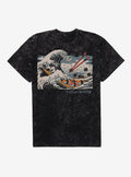 The Great Sushi Wave Mineral Wash T Shirt T Shirt Trending US Fan Favorite