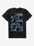 Purrfect Library Mineral Wash T Shirt T Shirt Gym Lifestyle Workout Ready