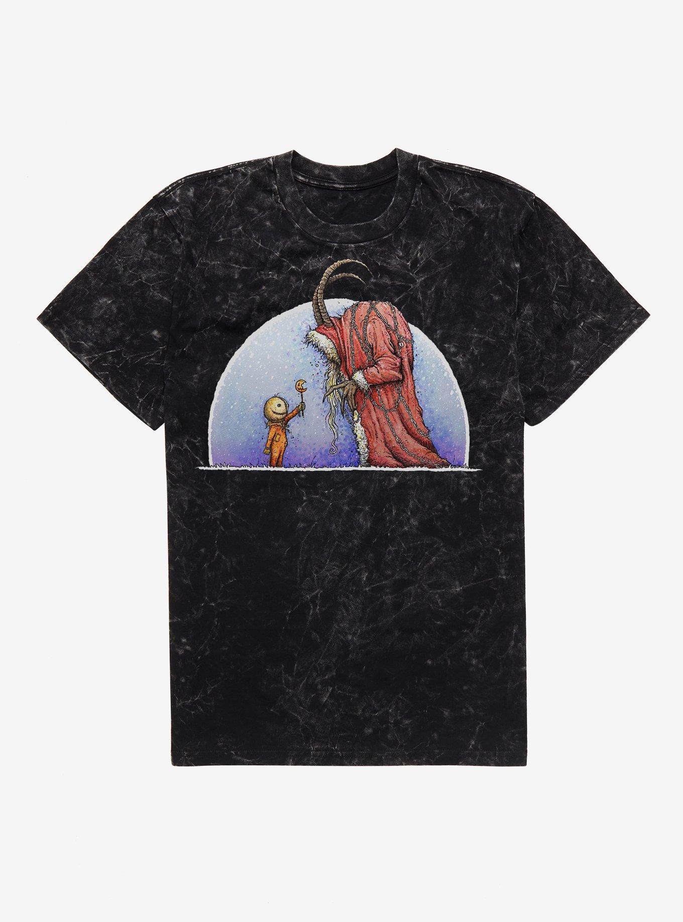 Holiday Horrors Meet Krampus Mineral Wash T Shirt T Shirt Premium Print Fan Favorite